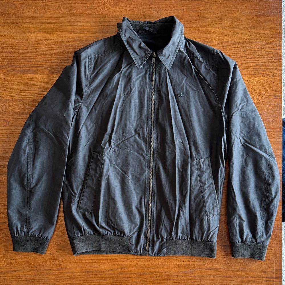 Lacoste Men's Black Windbreaker Jacket